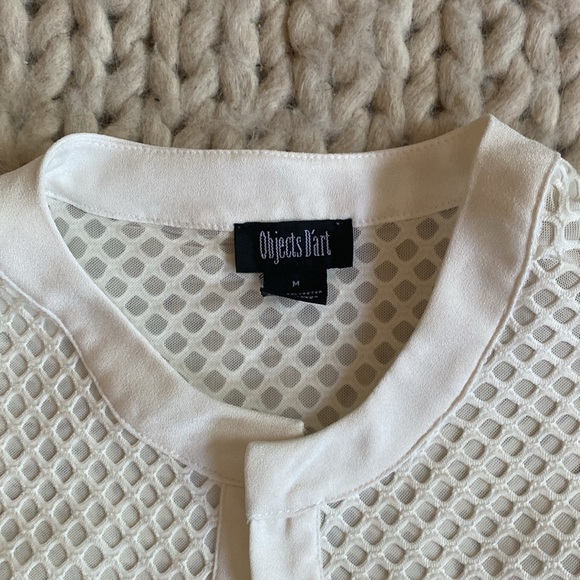 Objects Dart Collarless Embroidered Blazer - Picture 3 of 3